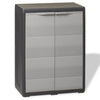 Stella Homewares Garden Storage Cabinet with 1 Shelf Black and Grey