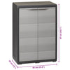 Stella Homewares Garden Storage Cabinet with 1 Shelf Black and Grey
