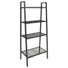 Stella Homewares Ladder Bookcase 4 Tiers Metal Black