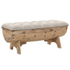 Stella Homewares Storage Bench 103x51x44 cm Solid Wood and Fabric