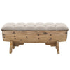 Stella Homewares Storage Bench 103x51x44 cm Solid Wood and Fabric
