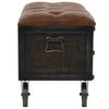 Stella Homewares Storage Bench 80.5x41x50 cm Solid Wood and Artificial Leather