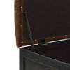 Stella Homewares Storage Bench 80.5x41x50 cm Solid Wood and Artificial Leather