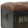 Stella Homewares Storage Bench 80.5x41x50 cm Solid Wood and Artificial Leather
