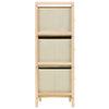 Stella Homewares Storage Rack with 6 Fabric Baskets Cedar Wood Beige
