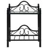 Stella Homewares Bedside Tables 2 pcs Steel and Tempered Glass 45x30.5x60 cm Black