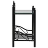 Stella Homewares Bedside Tables 2 pcs Steel and Tempered Glass 45x30.5x60 cm Black