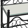 Stella Homewares Bedside Tables 2 pcs Steel and Tempered Glass 45x30.5x60 cm Black