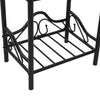 Stella Homewares Bedside Tables 2 pcs Steel and Tempered Glass 45x30.5x60 cm Black