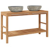Stella Homewares Bathroom Vanity Cabinet Solid Teak with Riverstone Sinks