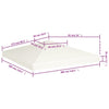 Stella Homewares Gazebo Top Cover 310 g/m² 3x3 m Cream White