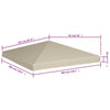 Stella Homewares Gazebo Top Cover 310 g/m² 3x3 m Beige