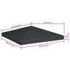Stella Homewares Gazebo Top Cover 310 g/m² 3x3 m Grey
