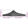 Stella Homewares Party Tent Roof 3x3 m Anthracite