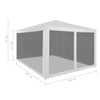 Stella Homewares Party Tent with 4 Mesh Sidewalls 3x3 m