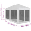 Stella Homewares Party Tent with 6 Mesh Sidewalls 6x3 m