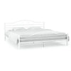 Stella Homewares Bed Frame without Mattress White Metal 137x187 cm Double