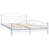 Stella Homewares Bed Frame without Mattress White Metal 137x187 cm Double