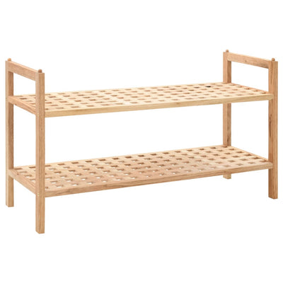 Stella Homewares Shoe Rack Solid Walnut Wood 69x26x40 cm