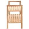Stella Homewares Shoe Rack Solid Walnut Wood 69x26x40 cm