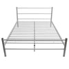 Stella Homewares Bed Frame without Mattress Grey Metal Double Size