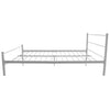 Stella Homewares Bed Frame without Mattress Grey Metal Double Size