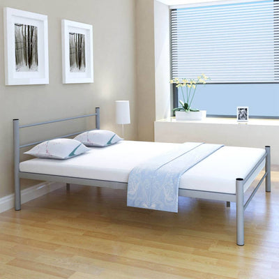 Stella Homewares Bed Frame without Mattress Grey Metal Double Size
