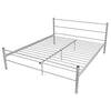Stella Homewares Bed Frame without Mattress Grey Metal Queen Size