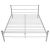 Stella Homewares Bed Frame without Mattress Grey Metal Queen Size
