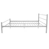 Stella Homewares Bed Frame without Mattress Grey Metal Queen Size
