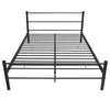 Stella Homewares Bed Frame without Mattress Black Metal Double Size