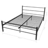 Stella Homewares Bed Frame without Mattress Black Metal Double Size