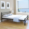 Stella Homewares Bed Frame without Mattress Black Metal Double Size