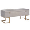 Stella Homewares Bench with Storage Compartment 105 cm Grey Velvet