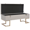 Stella Homewares Bench with Storage Compartment 105 cm Grey Velvet