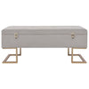 Stella Homewares Bench with Storage Compartment 105 cm Grey Velvet
