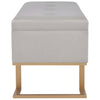 Stella Homewares Bench with Storage Compartment 105 cm Grey Velvet