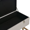 Stella Homewares Bench with Storage Compartment 105 cm Grey Velvet