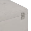 Stella Homewares Bench with Storage Compartment 105 cm Grey Velvet