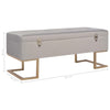 Stella Homewares Bench with Storage Compartment 105 cm Grey Velvet