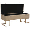 Stella Homewares Bench with Storage Compartment 105 cm Beige Velvet
