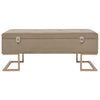 Stella Homewares Bench with Storage Compartment 105 cm Beige Velvet