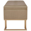 Stella Homewares Bench with Storage Compartment 105 cm Beige Velvet