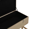 Stella Homewares Bench with Storage Compartment 105 cm Beige Velvet