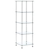 Stella Homewares 5-Tier Shelf Transparent 40x40x130 cm Tempered Glass