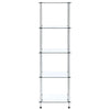 Stella Homewares 5-Tier Shelf Transparent 40x40x130 cm Tempered Glass