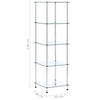 Stella Homewares 5-Tier Shelf Transparent 40x40x130 cm Tempered Glass