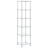 Stella Homewares 6-Tier Shelf Transparent 40x40x160 cm Tempered Glass