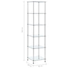 Stella Homewares 6-Tier Shelf Transparent 40x40x160 cm Tempered Glass