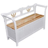Stella Homewares Storage Bench 126x42x75 cm Wood White